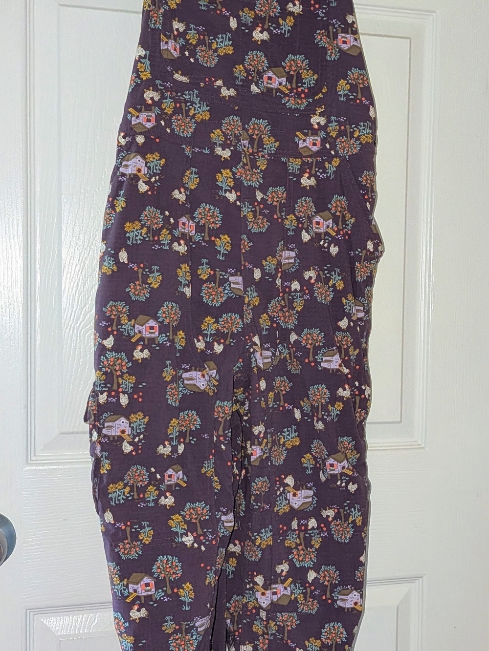 Duluth Trading Co. Heirloom Overalls Fall Harvest And Chicken Print (Size M X 31 - Picture 2 of 4